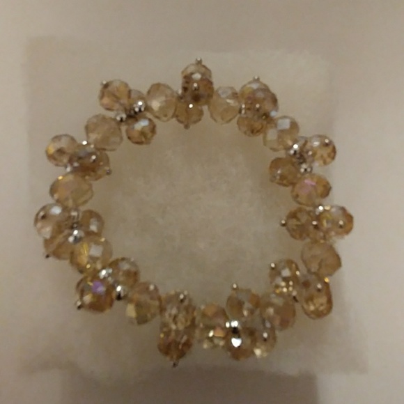 Gold Metallic Crystal Bracelet - Picture 6 of 8